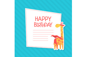 Happy Birthday Invitation Card, an Object Illustration by TopVectors