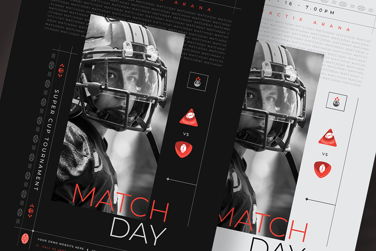 Football matchday sports flyer, a Flyer Template by Tanmoy Topu (Photo 2 of 2)