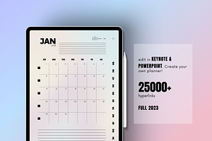 Holo Editable Digital Planner 2023