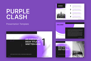 Purple Clash PowerPoint Template