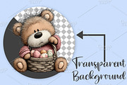 Whimsical Easter Teddy Bear Clipart, an Illustration by Canvas Craft (Thumbnail 2 of 7)