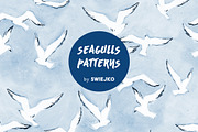 Seagull Background set, Ocean, Sea, a Pattern Graphic by swiejko (Thumbnail 1 of 11)