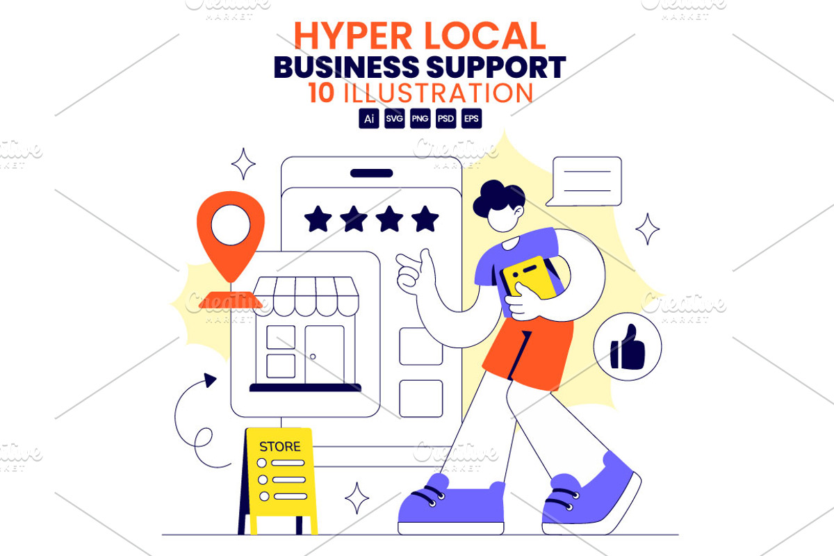 10 Hyper Local Business Support, a Finance Illustration by denayunebgt (Photo 1 of 4)