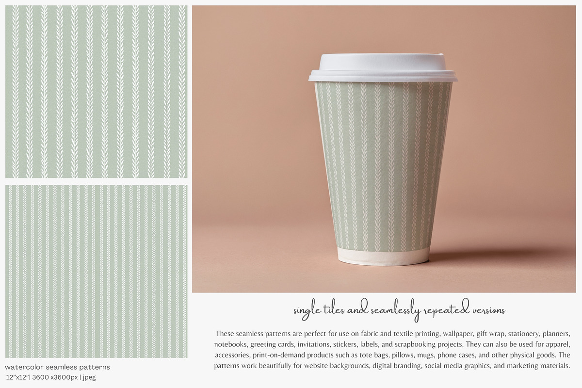 pastel floral seamless patterns set, a Pattern Graphic by Patishop Art (Photo 4 of 9)