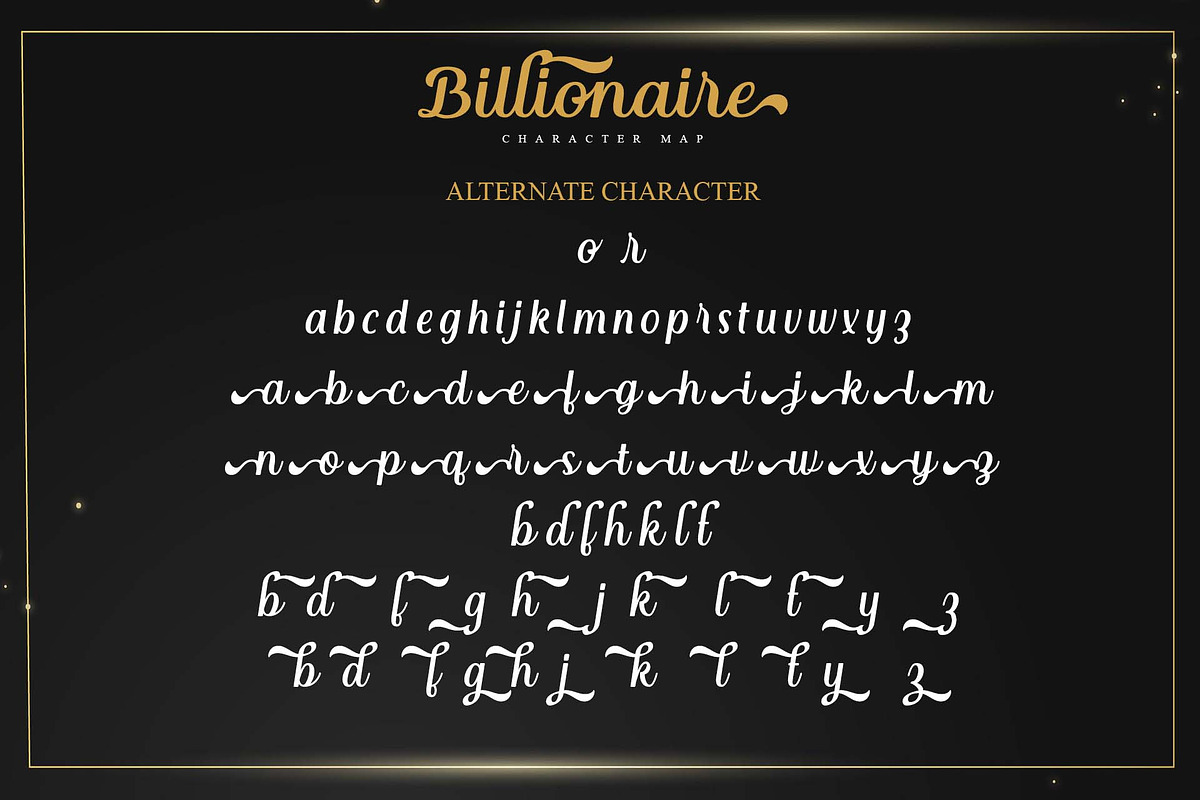 Billionaire - A Stylish Script Font, a Script Font by Doehantz Studio (Photo 7 of 8)