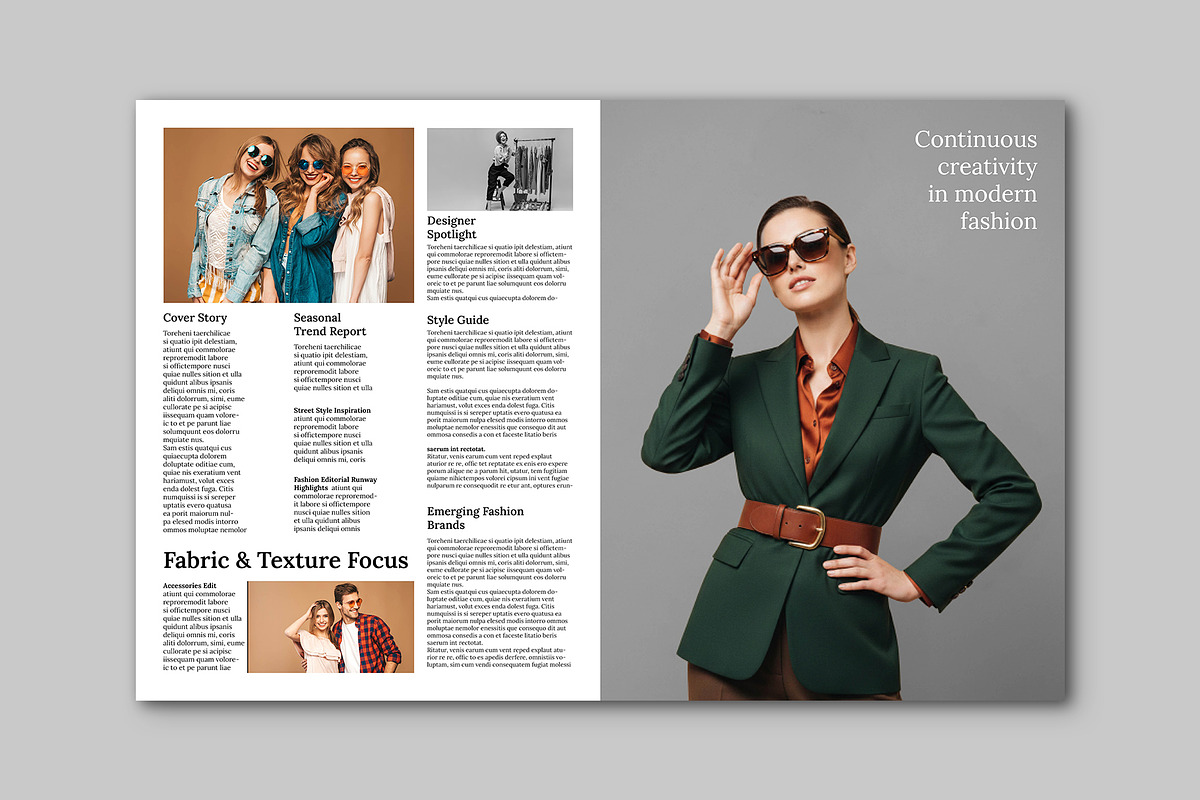 Fashion Magazine Brochure Design, a Magazine Template by Shajib Shikder (Photo 2 of 7)