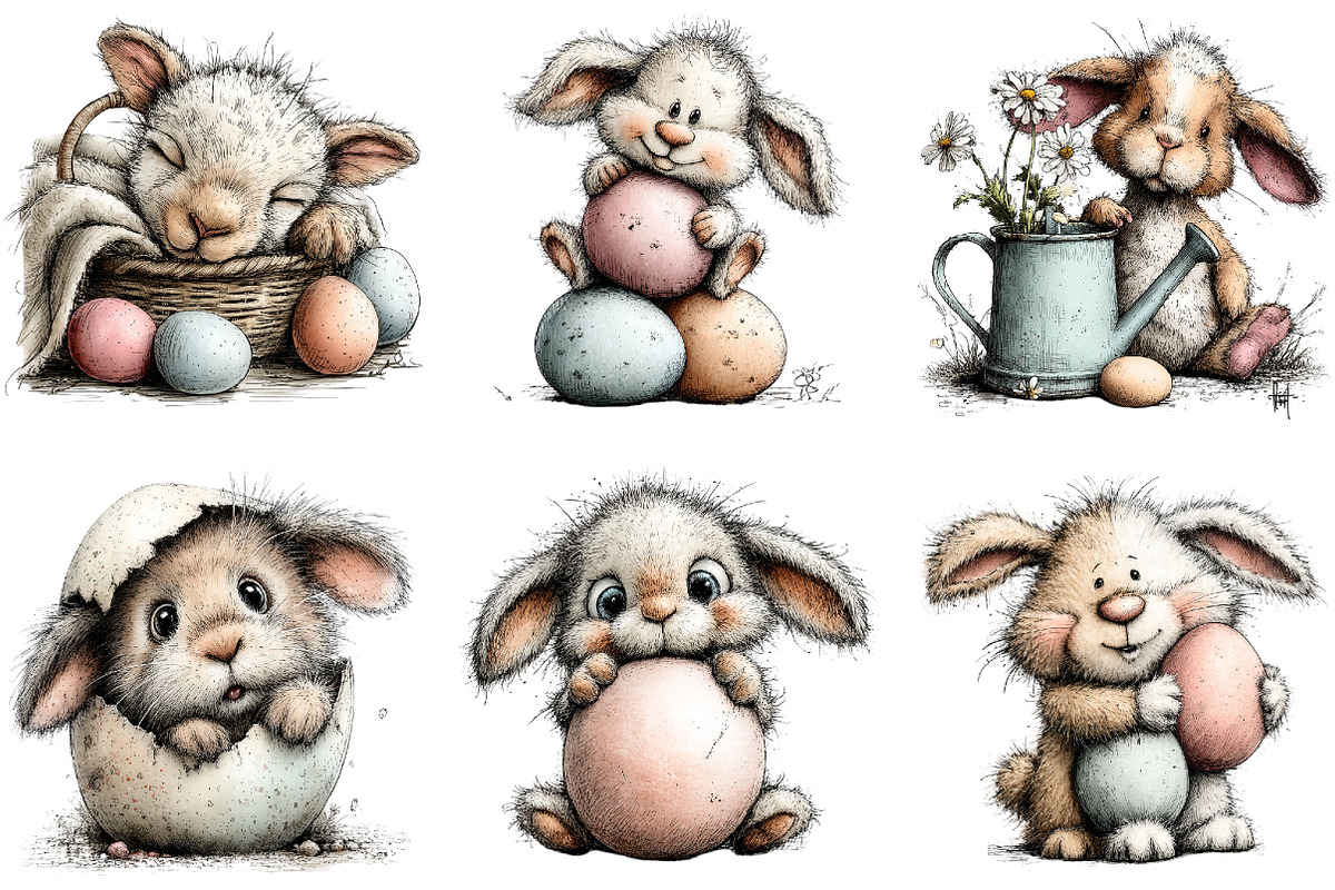 Bunny Lamb Easter Clipart, an Illustration by Sublimation Artist (Photo 4 of 7)