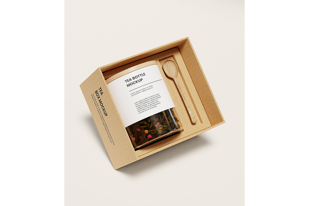 Tea Glass Bottle Jar Mockup, a Cups & Container Mockup by mockupocka (Photo 7 of 10)