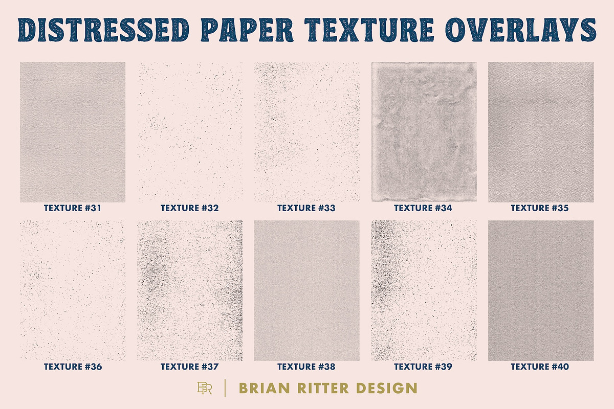 Distressed Paper Texture Overlays, a Texture Graphic by Brian Ritter Design (Photo 10 of 14)