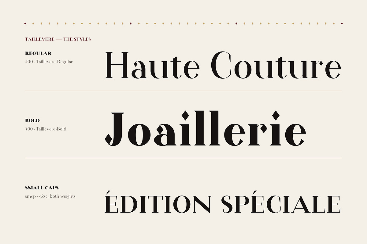 Taillevere: Luxury Didone Serif, a Serif Font by Build Interactive (Photo 2 of 6)