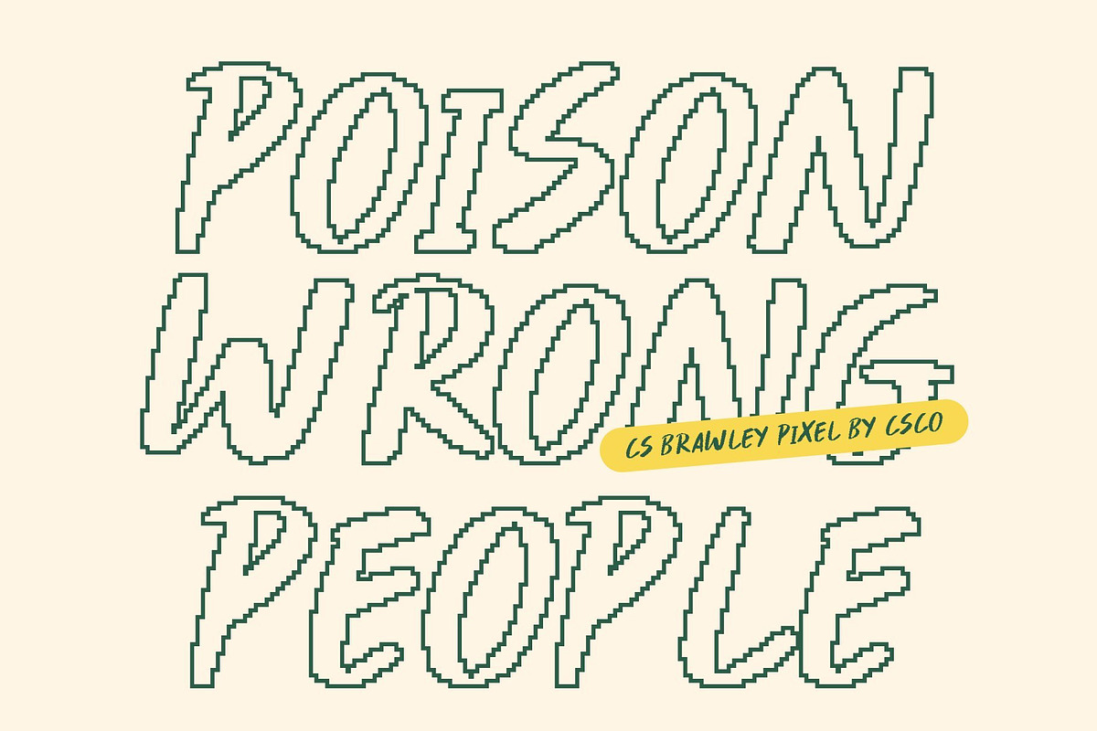 CS Brawley Pixel, a Sans Serif Font by Craft Supply Co. (Photo 7 of 8)
