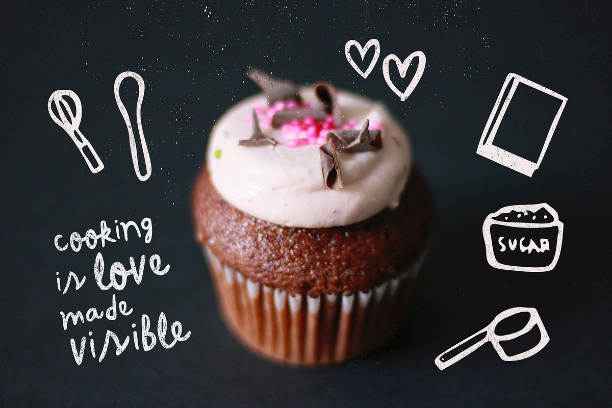 My Recipes Cute Script Font + Graphics preview 7