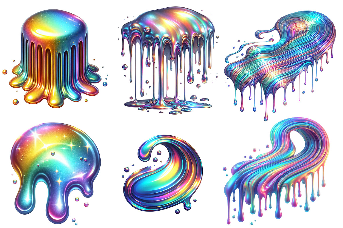 Holographic Drip Clipart, an Illustration by Designworld (Photo 5 of 5)