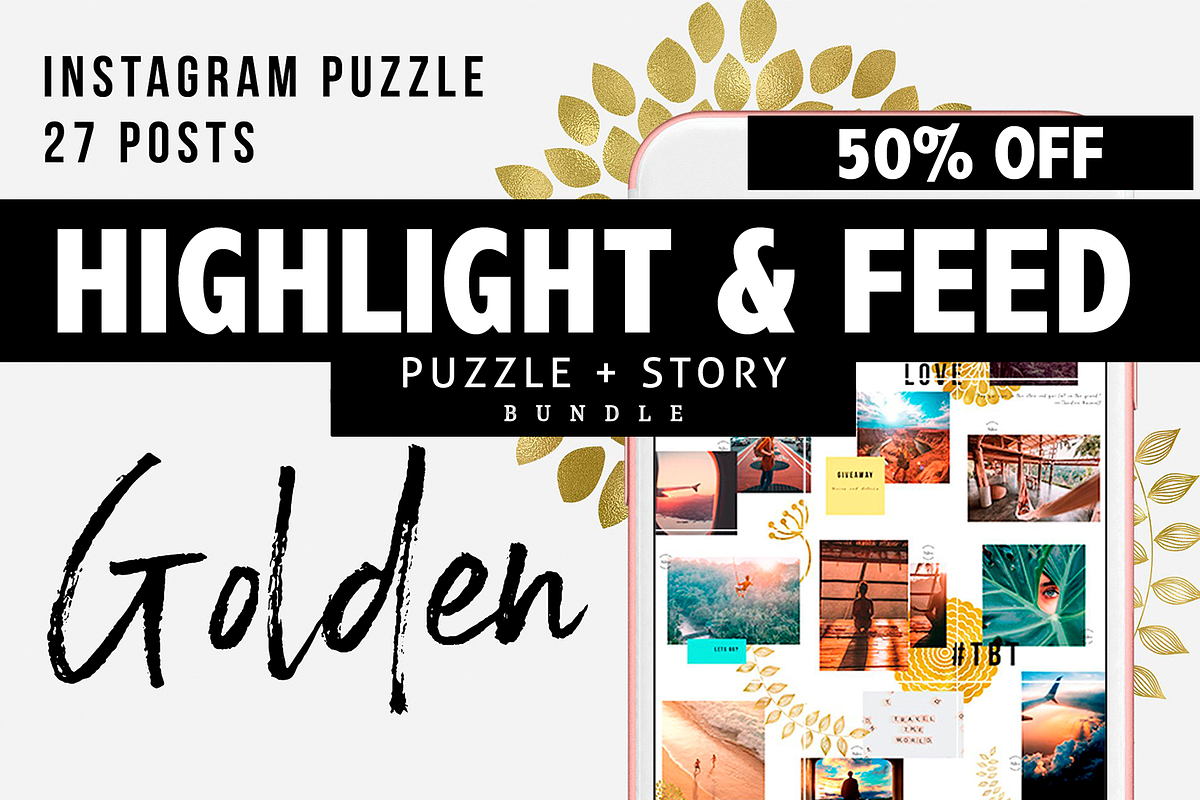Puzzle + Story Highlights 50%OFF, a Social Media Template by Advina Store (Photo 1 of 9)