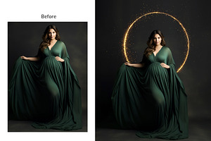 40 Ring Light Maternity Overlays PNG