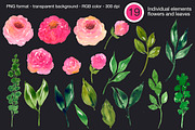 Watercolor Roses Clip Art - Adell, an Illustration by Elly Studio (Thumbnail 6 of 7)