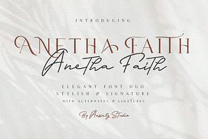 Anetha Faith Signature Font Duo