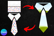 Necktie Canva Frames - Father's Day, a Social Media Template by Pink Gem (Thumbnail 2 of 2)