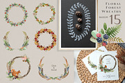 Forest Animals Watercolor Clipart, an Animal Illustration by AnitaPol (Thumbnail 15 of 19)