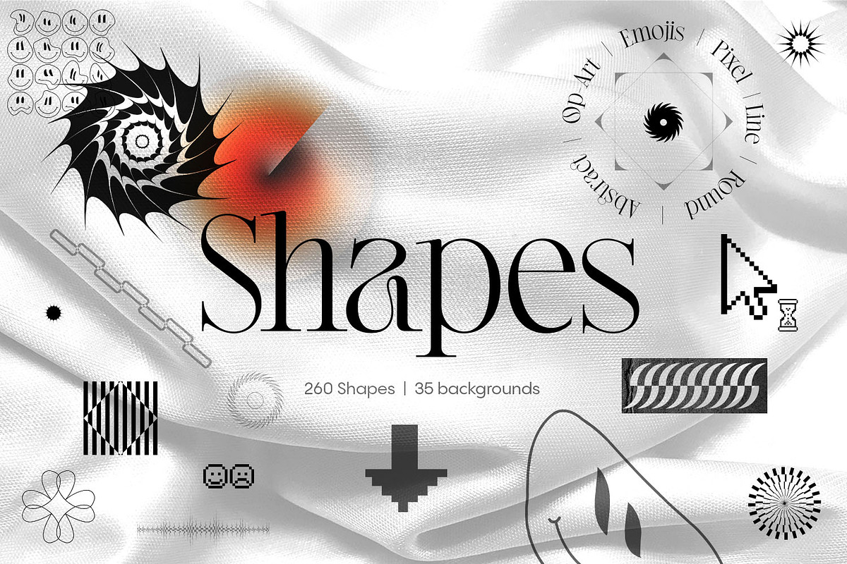 Shapes and Backgrounds Pack, an Object Graphic by Inartflow (Photo 1 of 16)