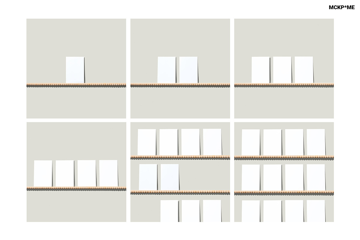 A6/B6/A5 CARDS ON BOBBIN SHELVES, a Merchandise Mockup by MCKP*ME (Photo 3 of 9)