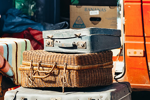Vintage travel suitcase