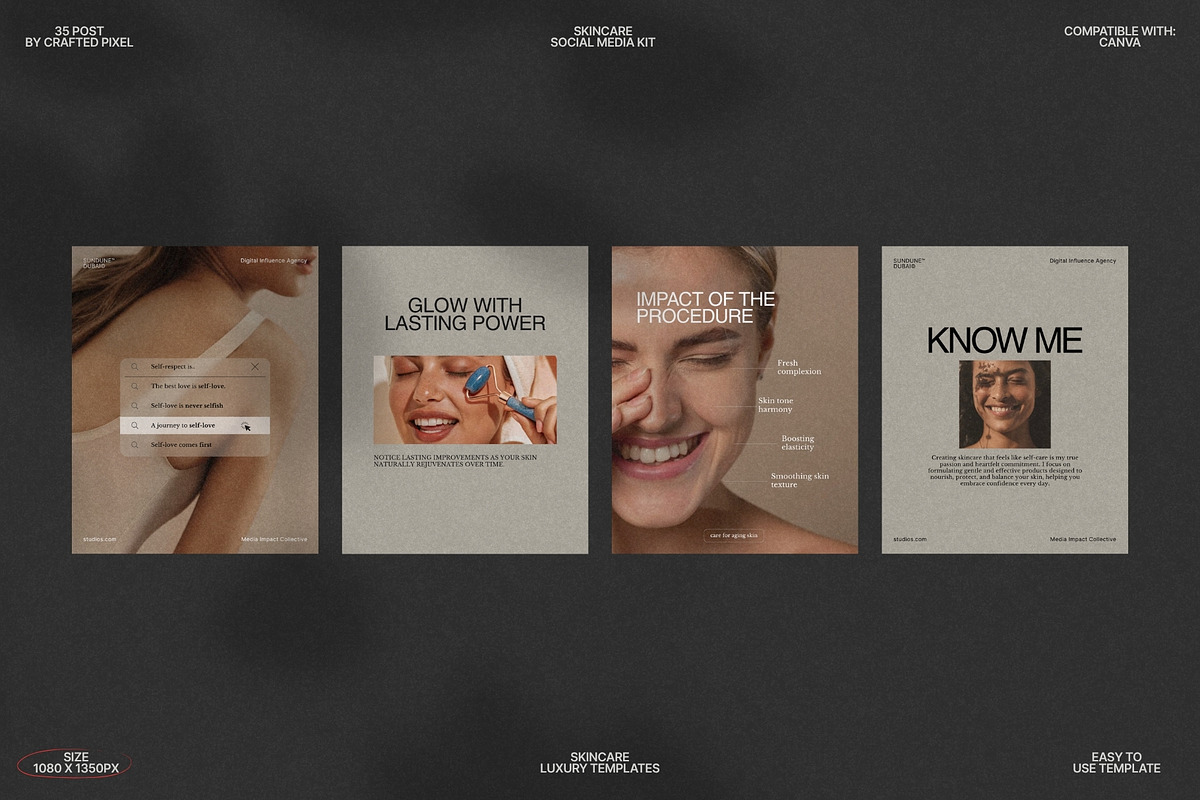 Soft Skincare Canva Post Set preview 6