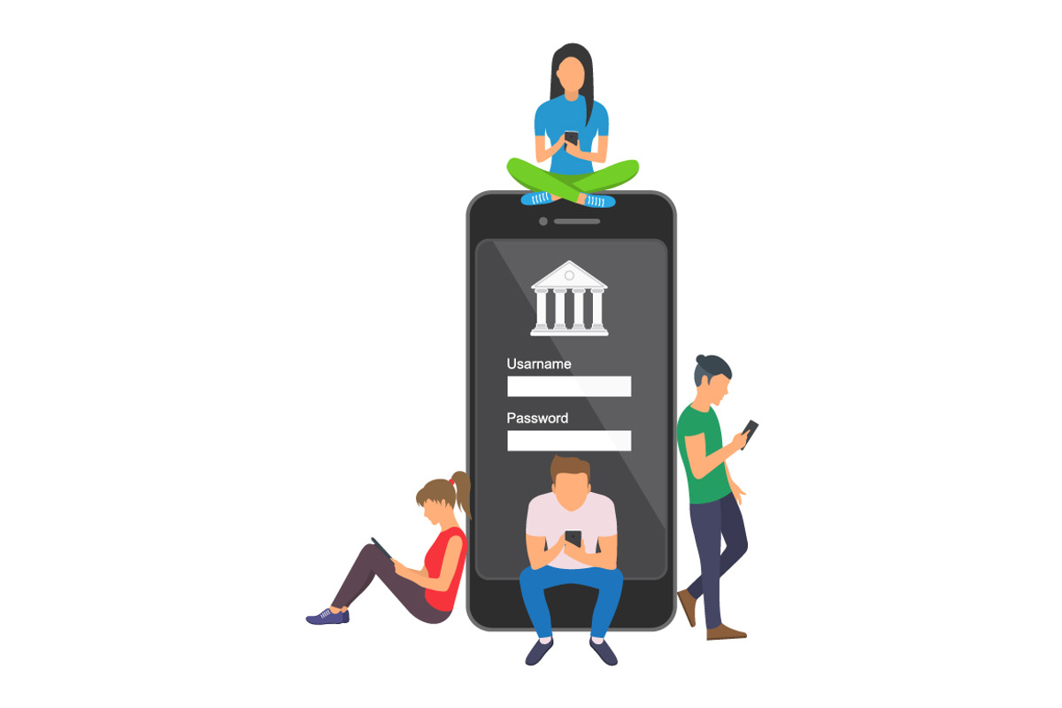 Mobile banking, a Background Graphic by Tomass2015 (Photo 2 of 4)