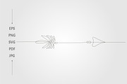 Arrow line minimalist leaf symbo, an Object Graphic by lawoel (Thumbnail 2 of 3)