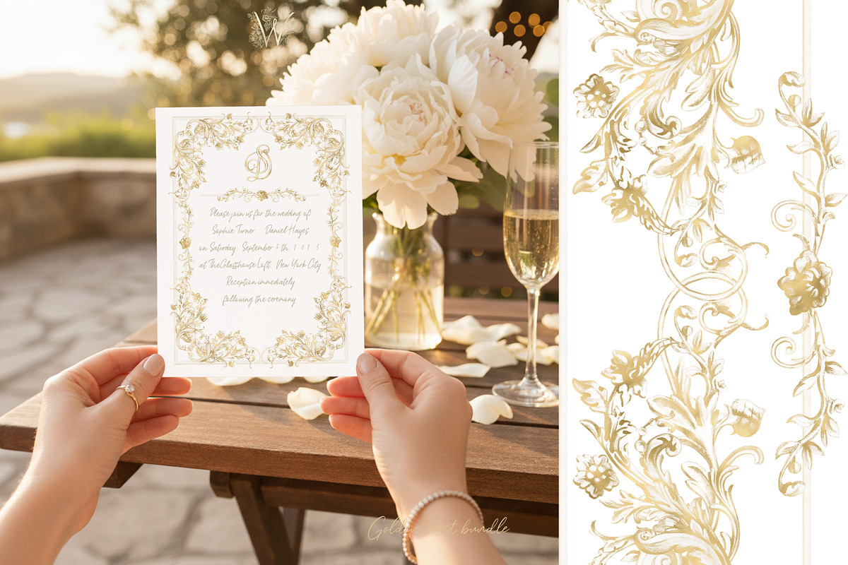 Gold Baroque crest frame png, a Decorative Illustration by WonderWonder (Photo 13 of 13)