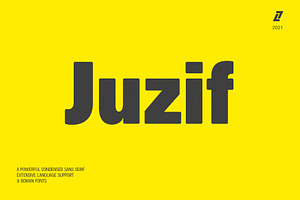 Juzif - 9 Condensed Fonts Typeface