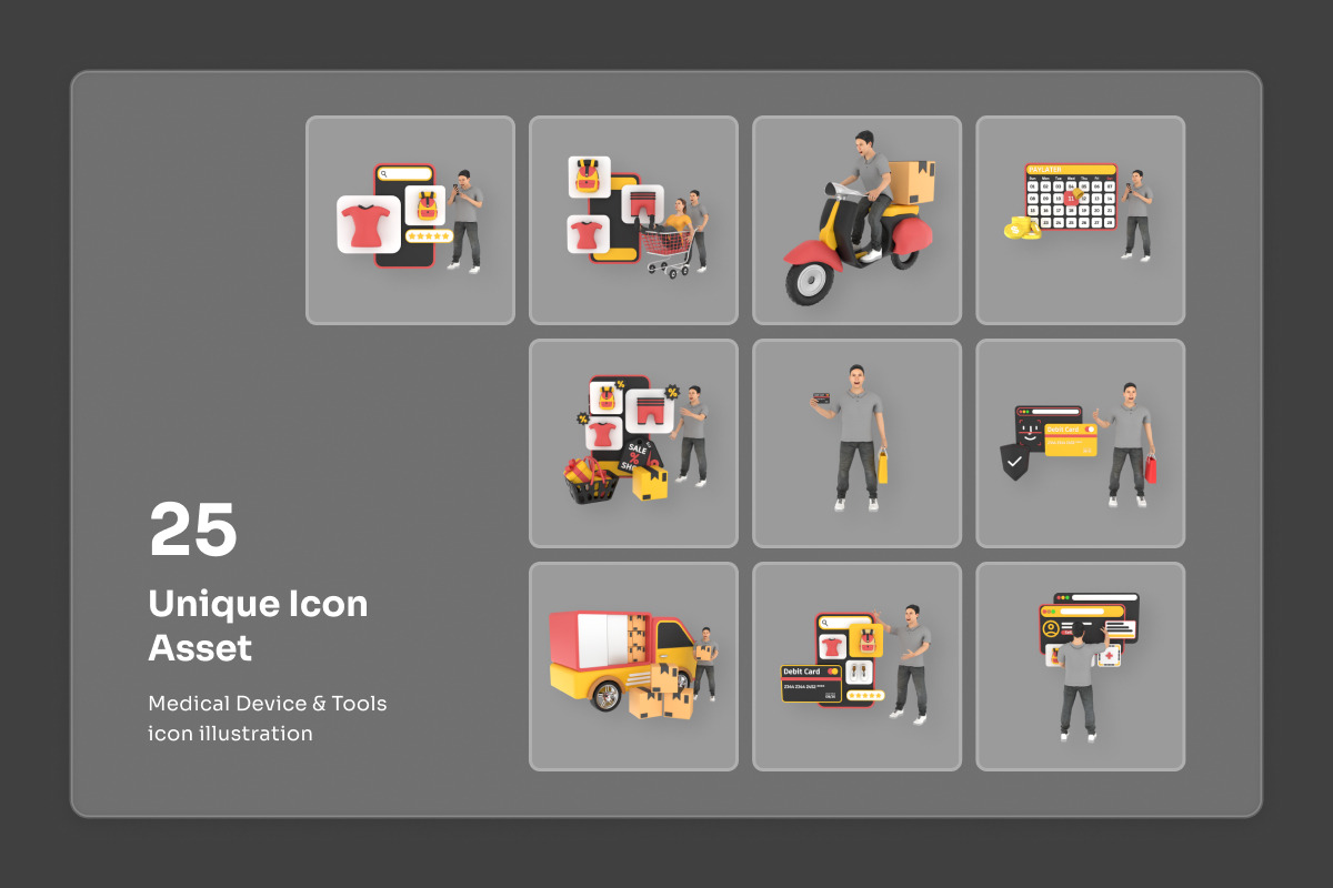 Ecommerce Activities 3D Icon Pack, a Work Illustration by twinstd (Photo 6 of 7)
