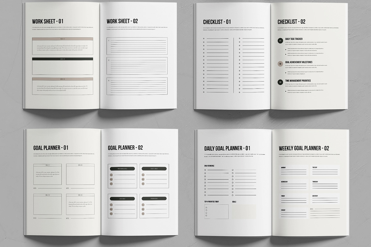 Course Workbook Template  Printable, a Brochure Template by MightyDesign (Photo 3 of 6)