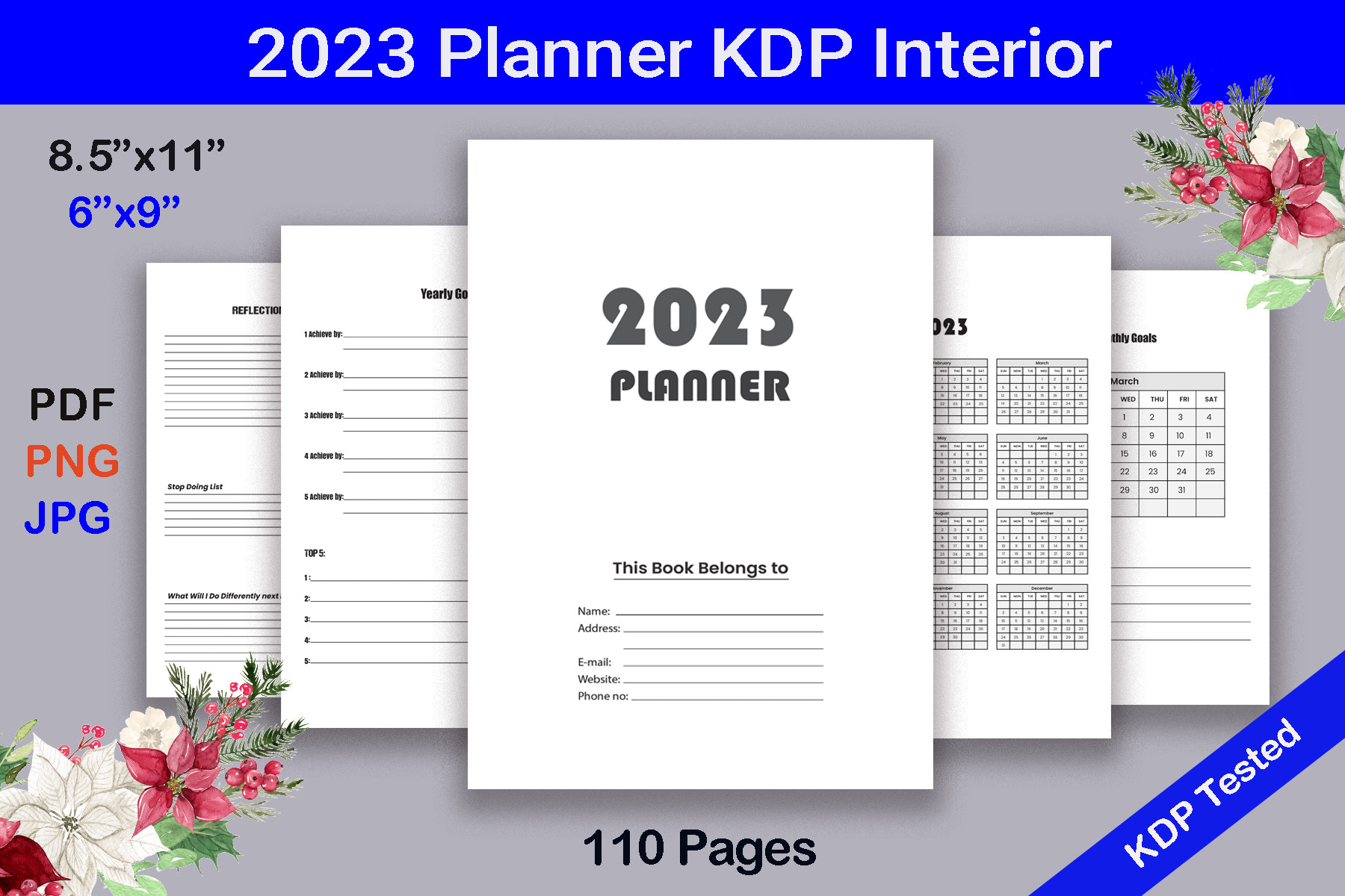 2023 Planner KDP Interior Template, a Graphic by Hitubrand