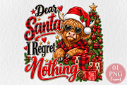 Dear Santa I Regret Nothing Cow PNG, a Seasonal Illustration by Rose Art (Thumbnail 1 of 4)