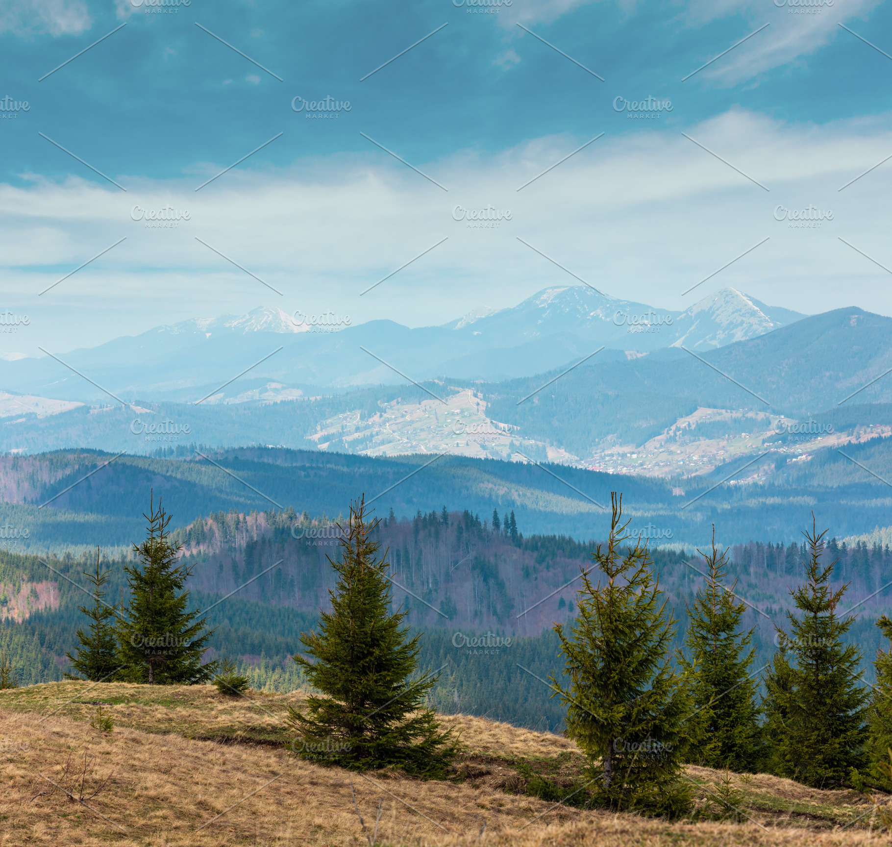 Early spring mountain hill, a Nature Photo by YuriyB