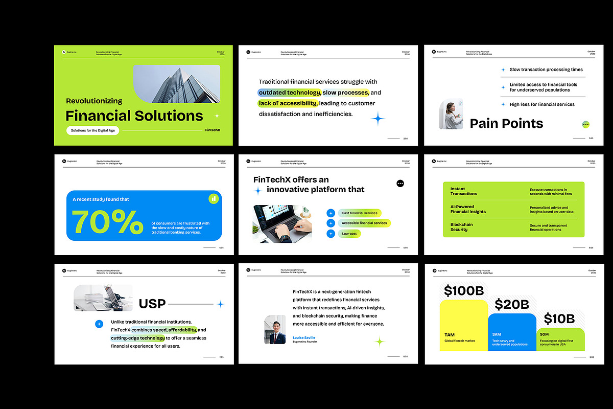 Fintech Pitch Deck Google Slide, a Presentation Template by Neermana (Photo 2 of 4)