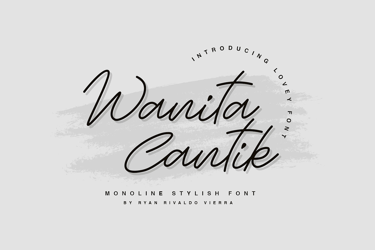 Wanita Cantik, a Handwritten Font by Ryan Rivaldo Vierra (Photo 1 of 7)