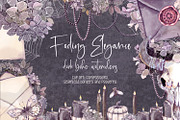 Boho Mystery Halloween collection, a Decorative Illustration by Shabbypie (Thumbnail 1 of 14)