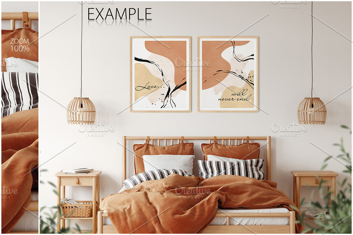 Frame & Wall Mockup Bundle - 6, a Print Template by Yuri-U (Photo 9 of 16)