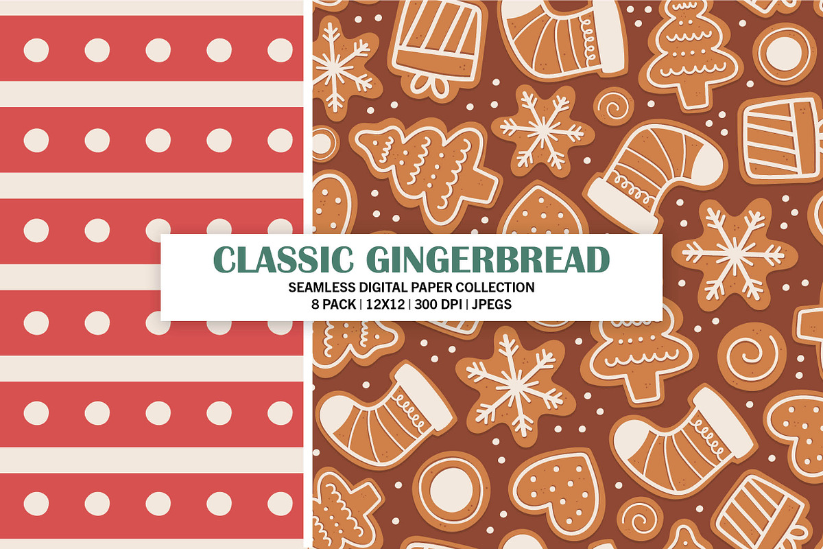 Classic Gingerbread Seamless Pattern, a Pattern Graphic by Alanna Messina Design Co (Photo 4 of 8)