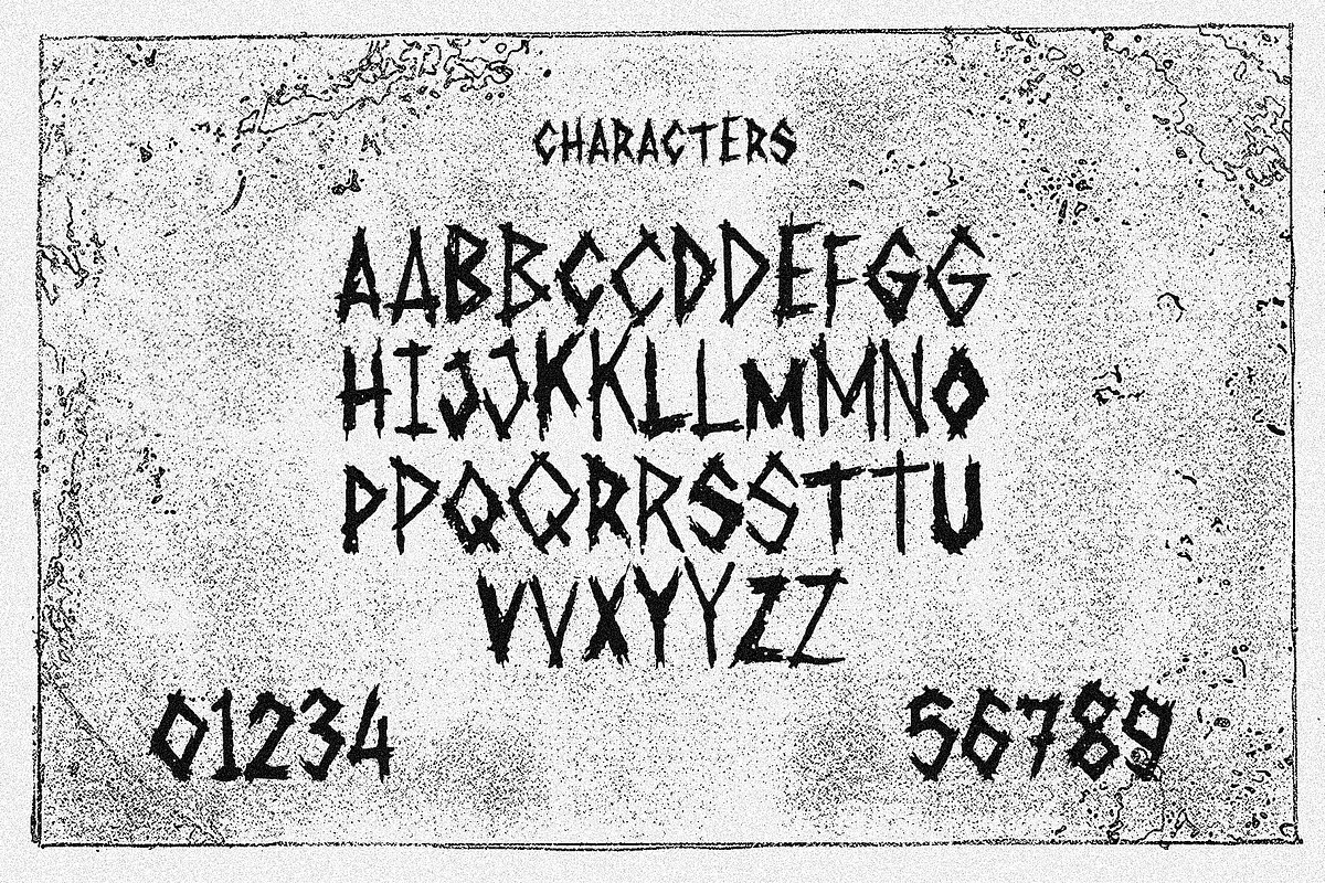 RAGEOUS FURY SPLATTER FONT, a Blackletter Font by CONTRIVEDAZE (Photo 2 of 3)
