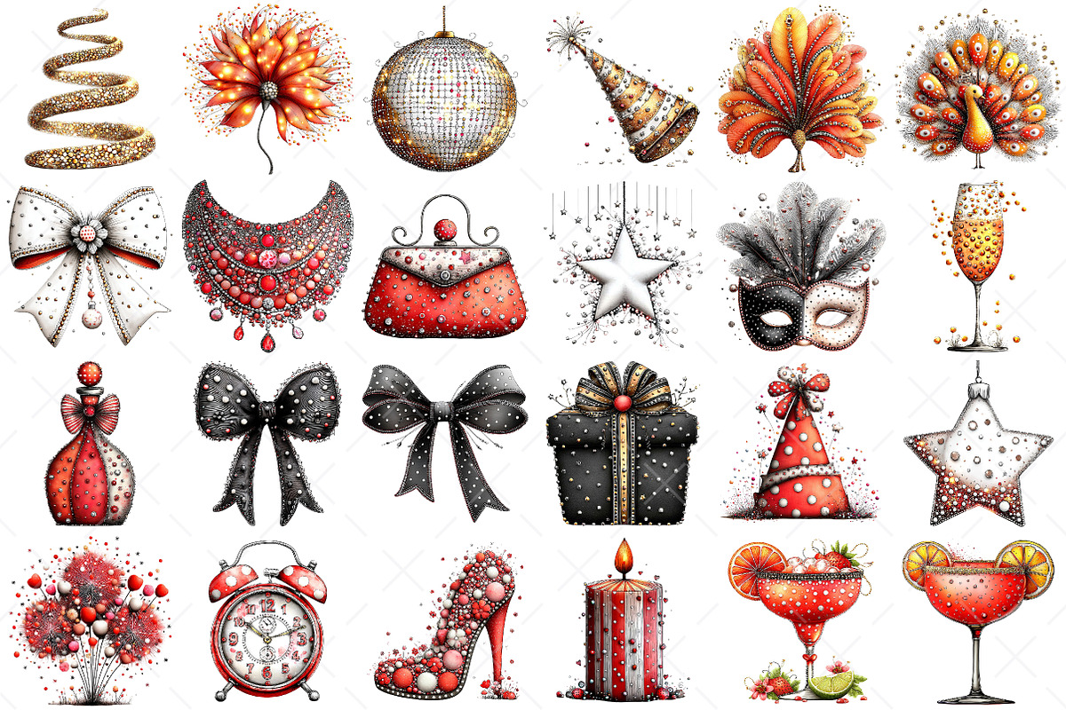 Luxury New Year's Eve Clipart, an Illustration by Craft Nest (Photo 3 of 6)
