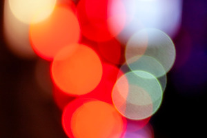 Abstract blurred city lights bokeh, an Abstract Photo by Schreibikus
