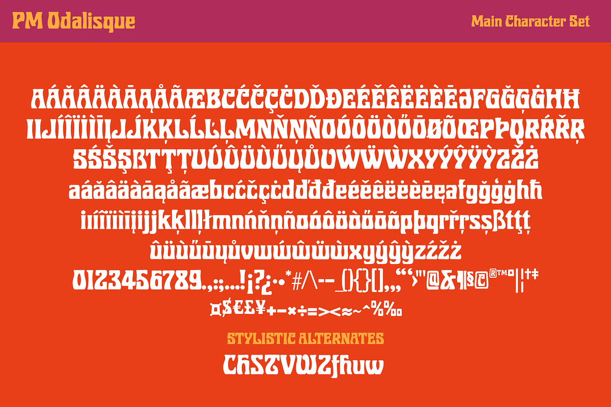 Odalisque Psychedelic Nouveau Font, a Sans Serif Font by Paper Moon Graphic Supply (Photo 5 of 6)