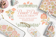 Peach Day glitter floral collection, an Illustration by antuanetto (Thumbnail 1 of 4)