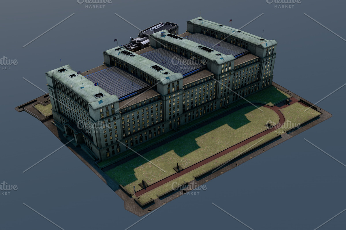 Ministry of Defence, London, UK, an Architecture 3D Model by Vertex Modelling (Photo 4 of 9)