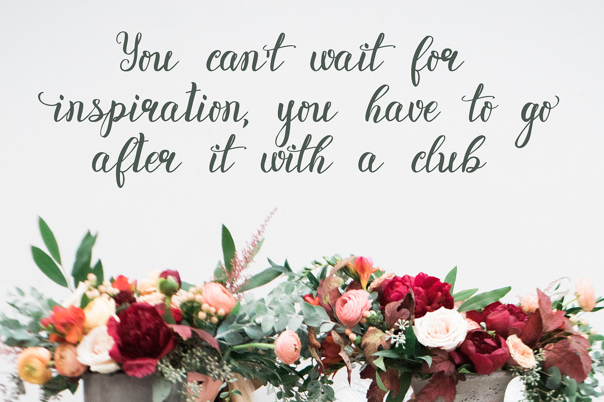 Rosita script - stylish brush font, a Script Font by Astarte_design (Photo 9 of 12)