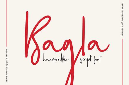 Bagla, a Handwritten Font by Muwatta Studio