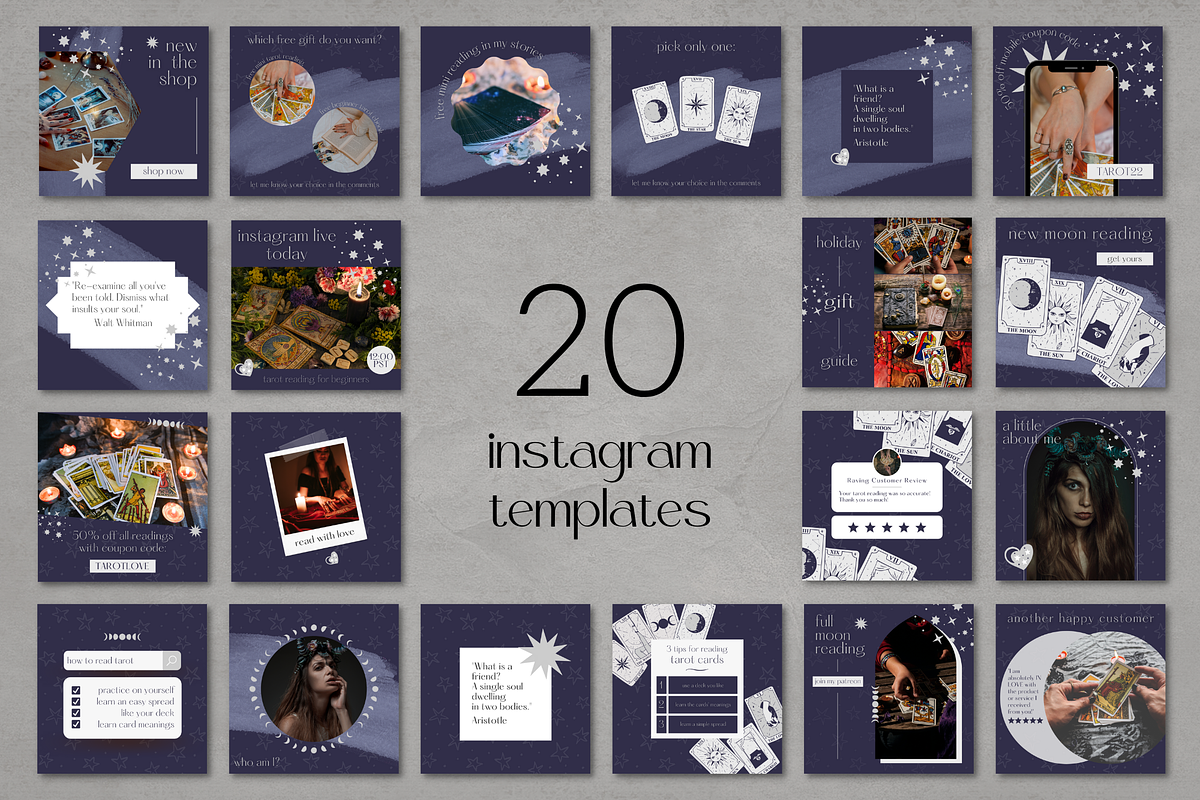 Spiritual Instagram Post Templates, a Social Media Template by Made by Melody (Photo 2 of 6)